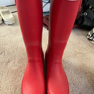 Red Hunter boots - Used